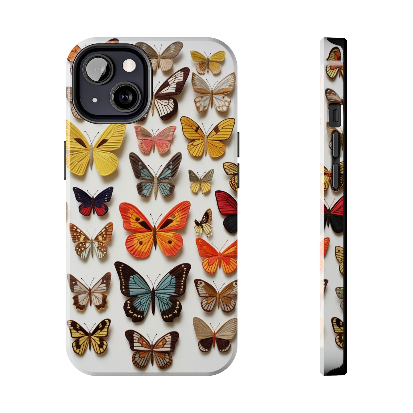 Elegant Embroidery: Delicate Butterfly iPhone Case – Crafted with Precision