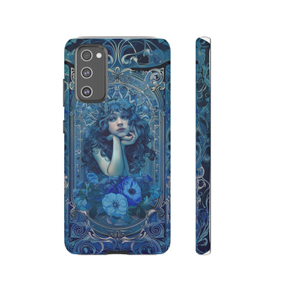 Blue Floral Art Nouveau Style Phone Case