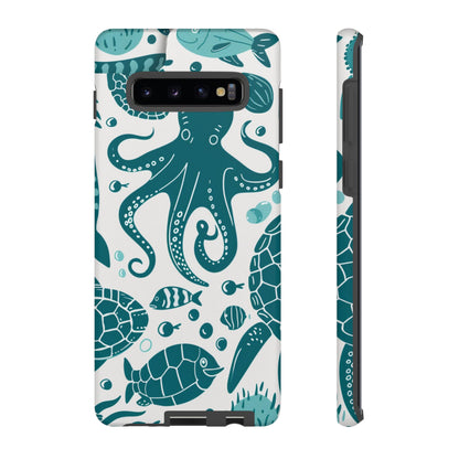 Undersea World Octopus, Turtle, Manta Ray Phone Case