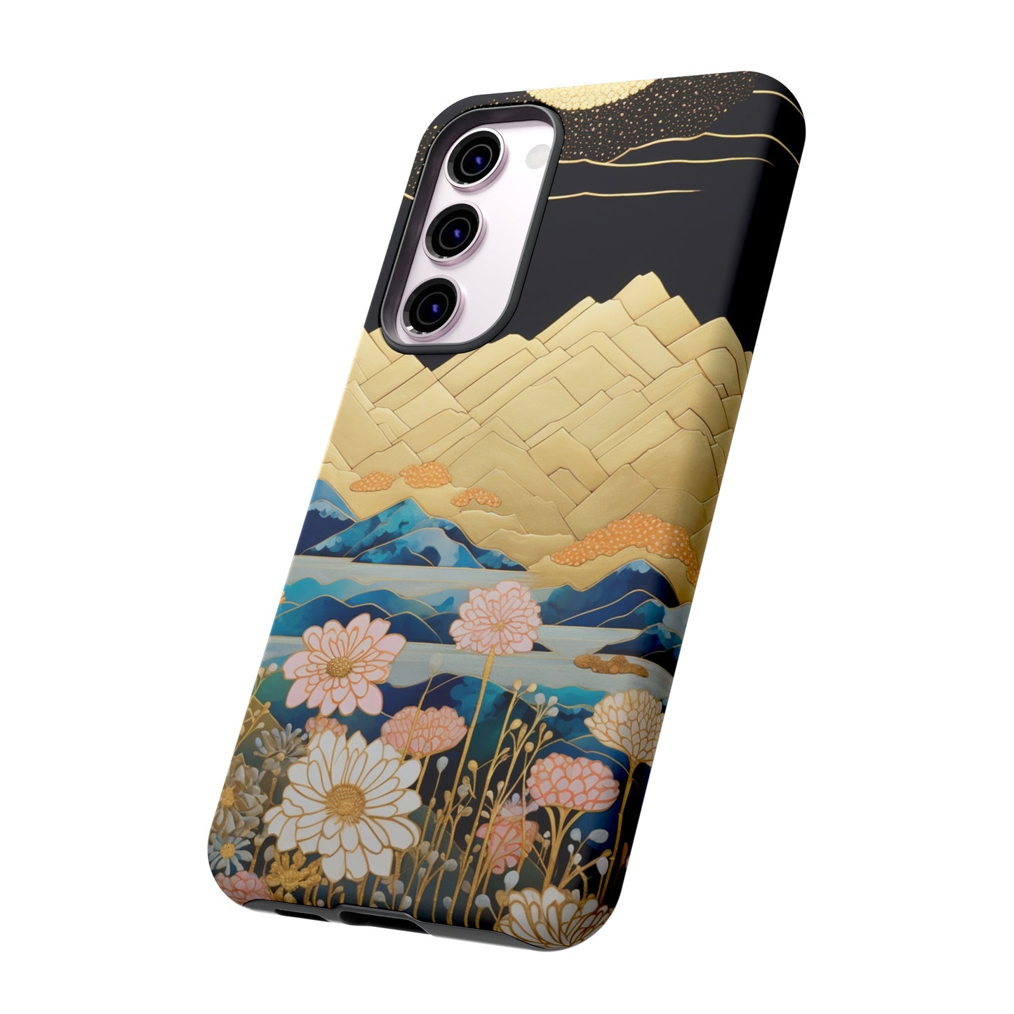 Chiyogami Floral Tough iPhone Case Galaxy S23 S22 S21 S20 Plus Ultra | Iphone 14 13 12 11 8 Pro Max Mini | Pixel 7 6 Pro 5 | Japanese Boho