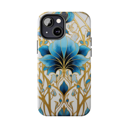 Floral Elegance: Art Deco Stained Glass iPhone Case | Vintage Glamour in Modern Protection iPhone Case for Models 11 through 14 Pro Max