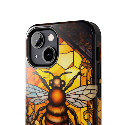 Stained glass Honey Bee iPhone Case | Embrace the Sweetness of Nature's Workers