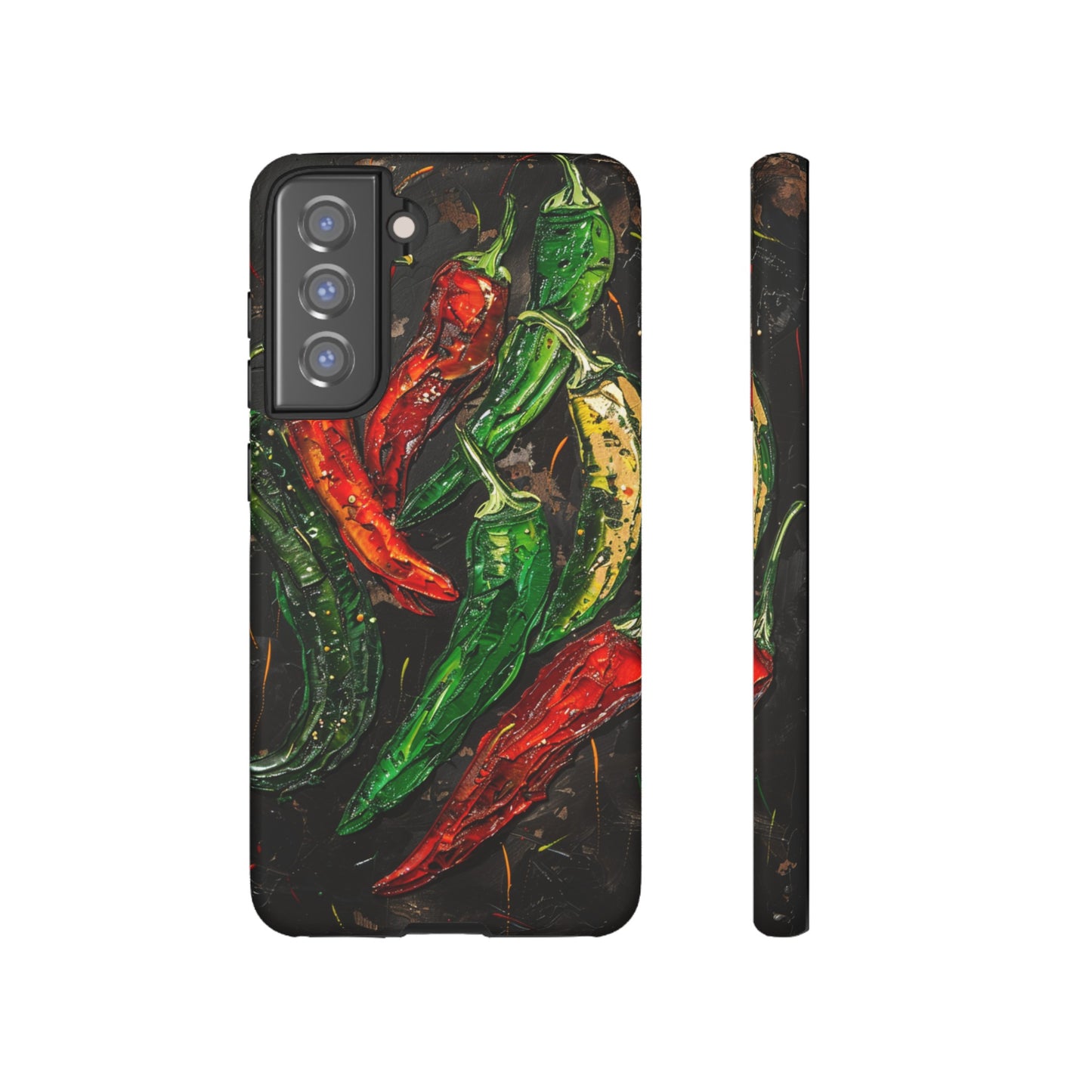 Green and Red Chili Peppers Phone Case