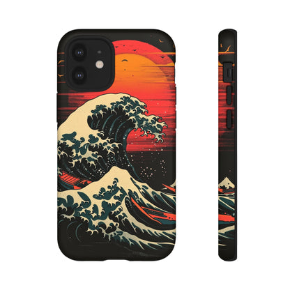 Great Wave off Kanagawa Retro Sunset