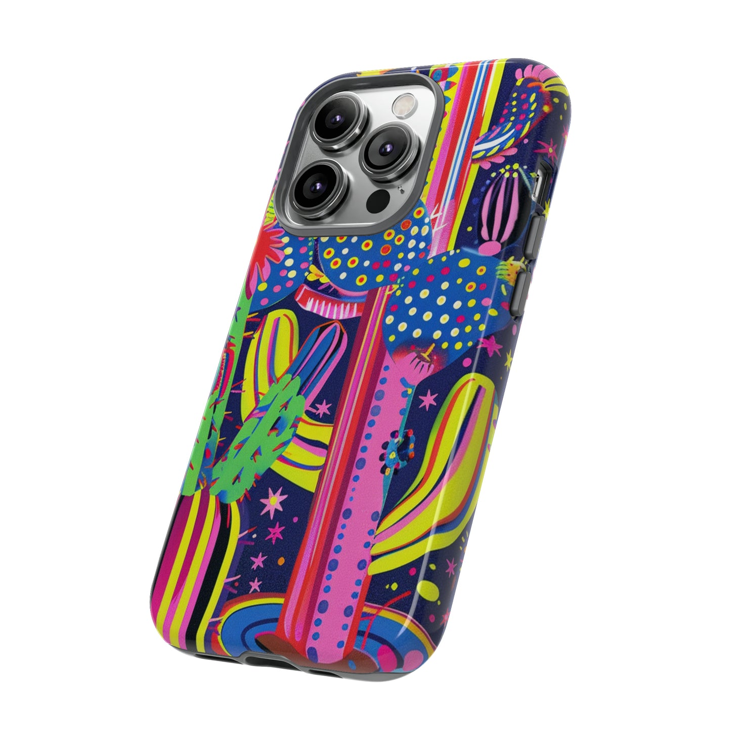 Retro 1960s Psychedelic Cactus Flowers Phone Case