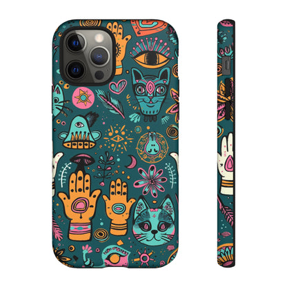 Kabbalistic Kitty Talisman Collage Phone Case