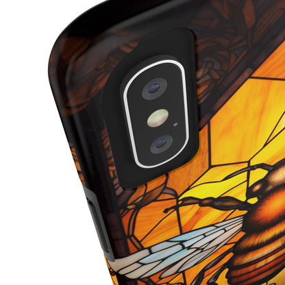 Stained glass Honey Bee iPhone Case | Embrace the Sweetness of Nature's Workers