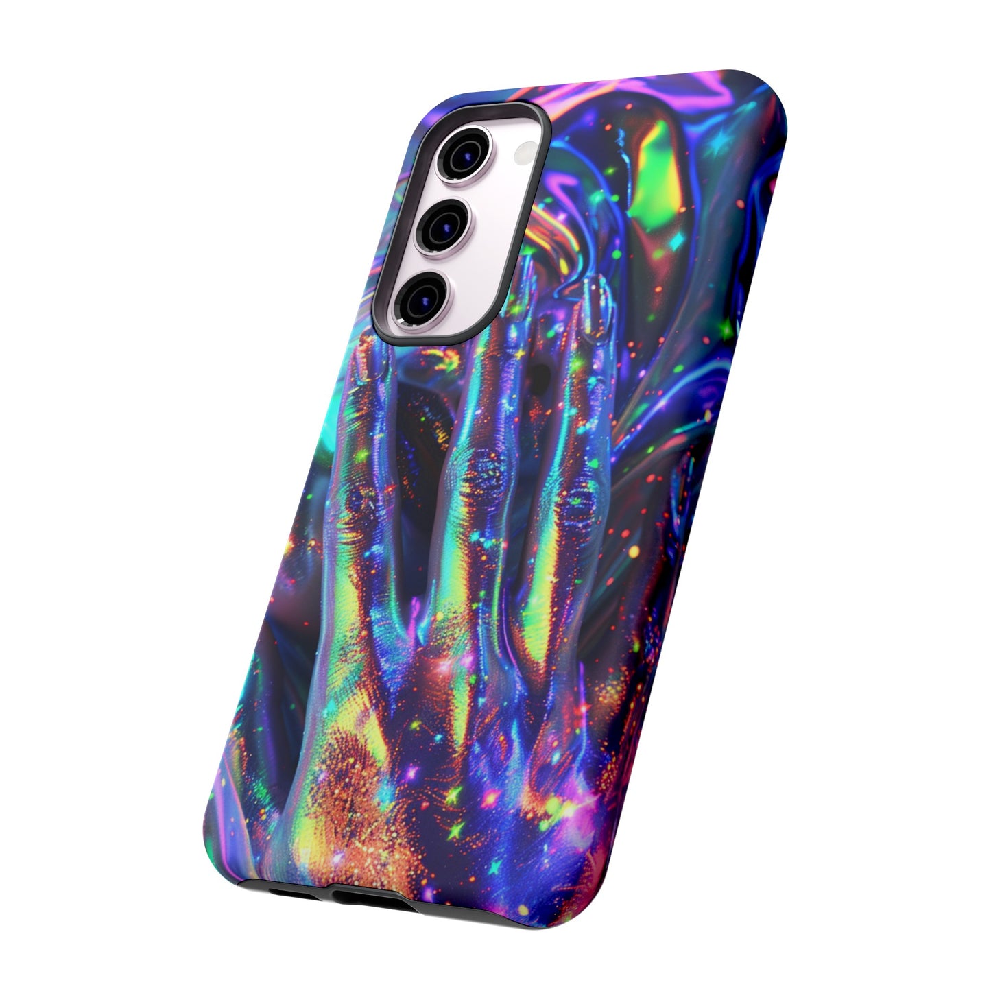 Marbled opalescent Holographic Print Phone Case