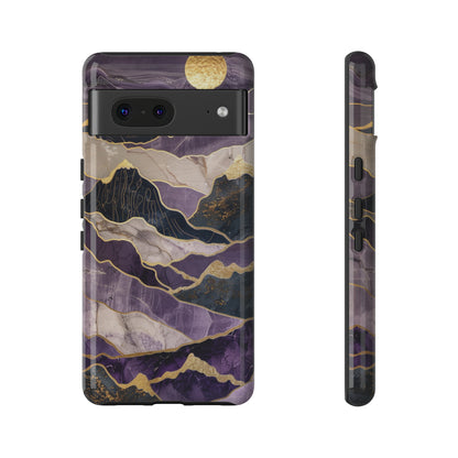 Abstract Purple Gold Mountain Phone Case