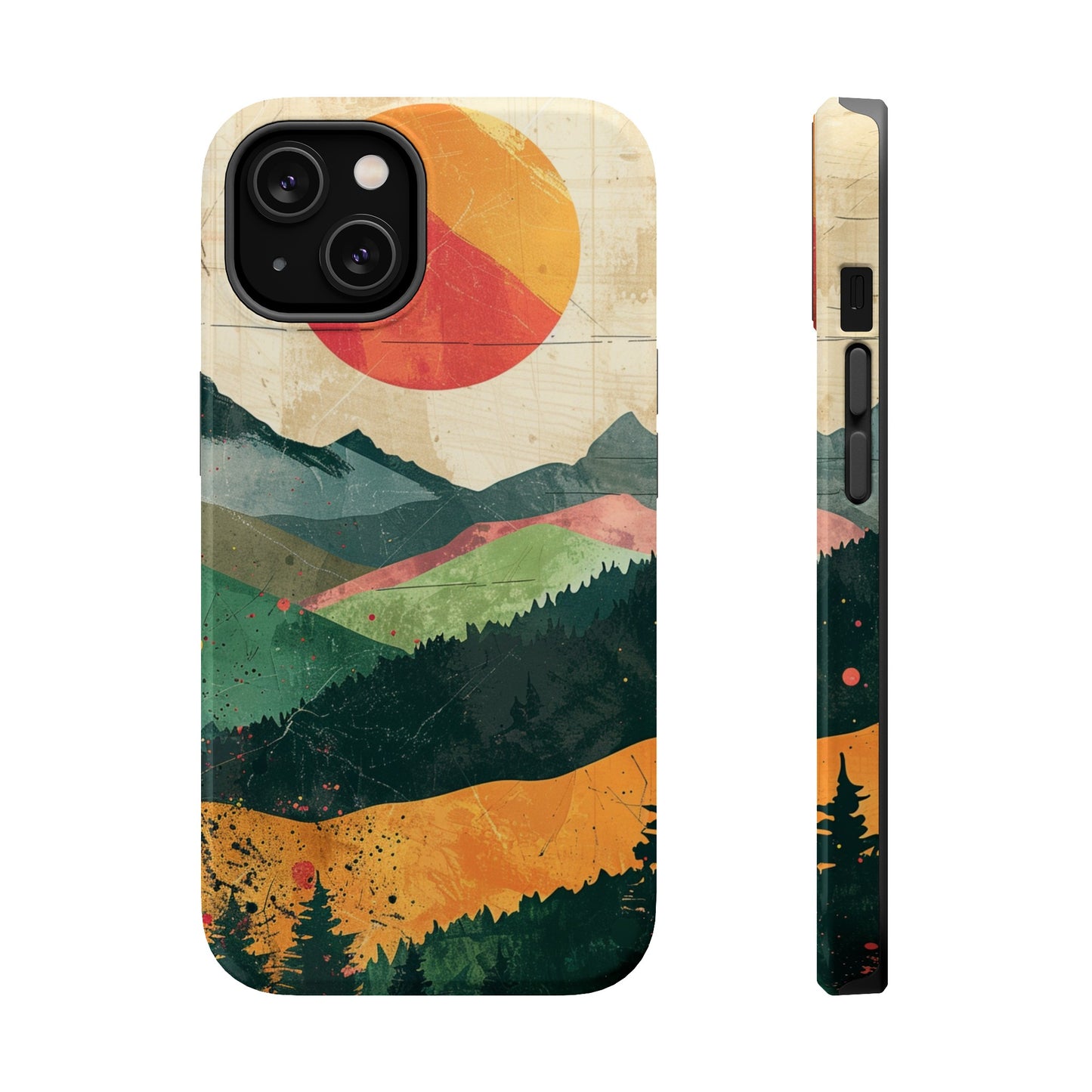 Scenic Mountain Print Phone Case for Men and Women