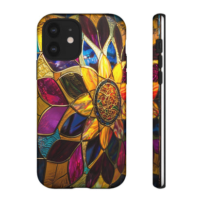 Cosmic Stained Glass Mandala Phone Case