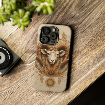 Aries Astrology Stained Glass Phone Case