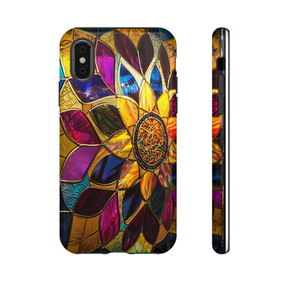 Cosmic Stained Glass Mandala Phone Case