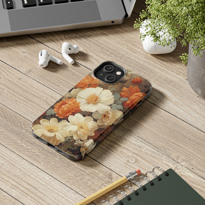 Vintage Floral Aesthetic Phone Tough Case Antique Print for iPhone 14 11 Pro 12 13 XR XS X 7+ 8 Boho Nature Flowers Cottage Core