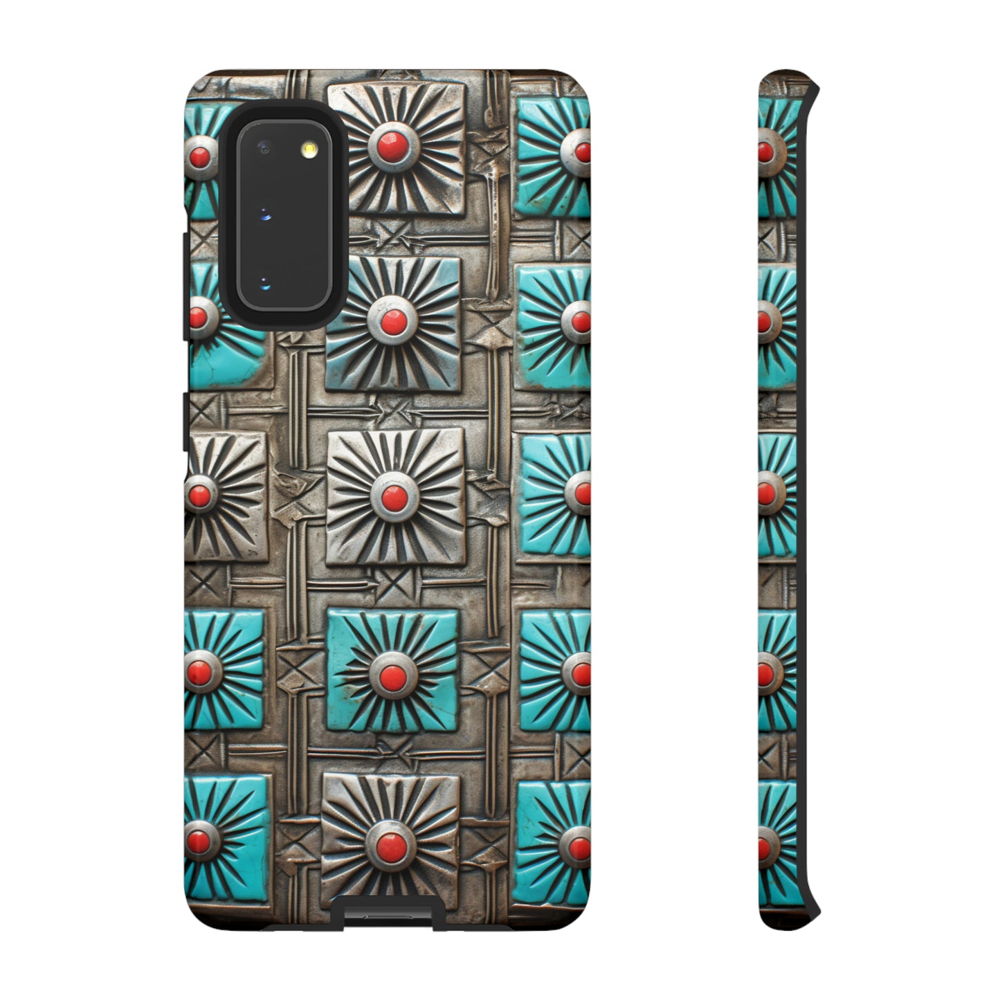 Vintage Navajo Native American Turquoise Concho Phone Case for iPhone 15, 14, 13, 12, 11 Pro Max, 14 Plus, iPhone XS Max, iPhone XR, iPhone 7, 8, 14, 15 Plus, SE