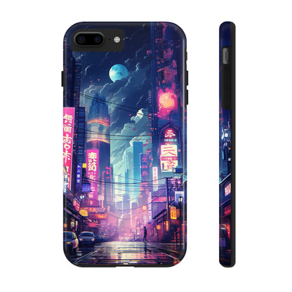 Synthwave Japanese Cyberpunk Night City iPhone Case