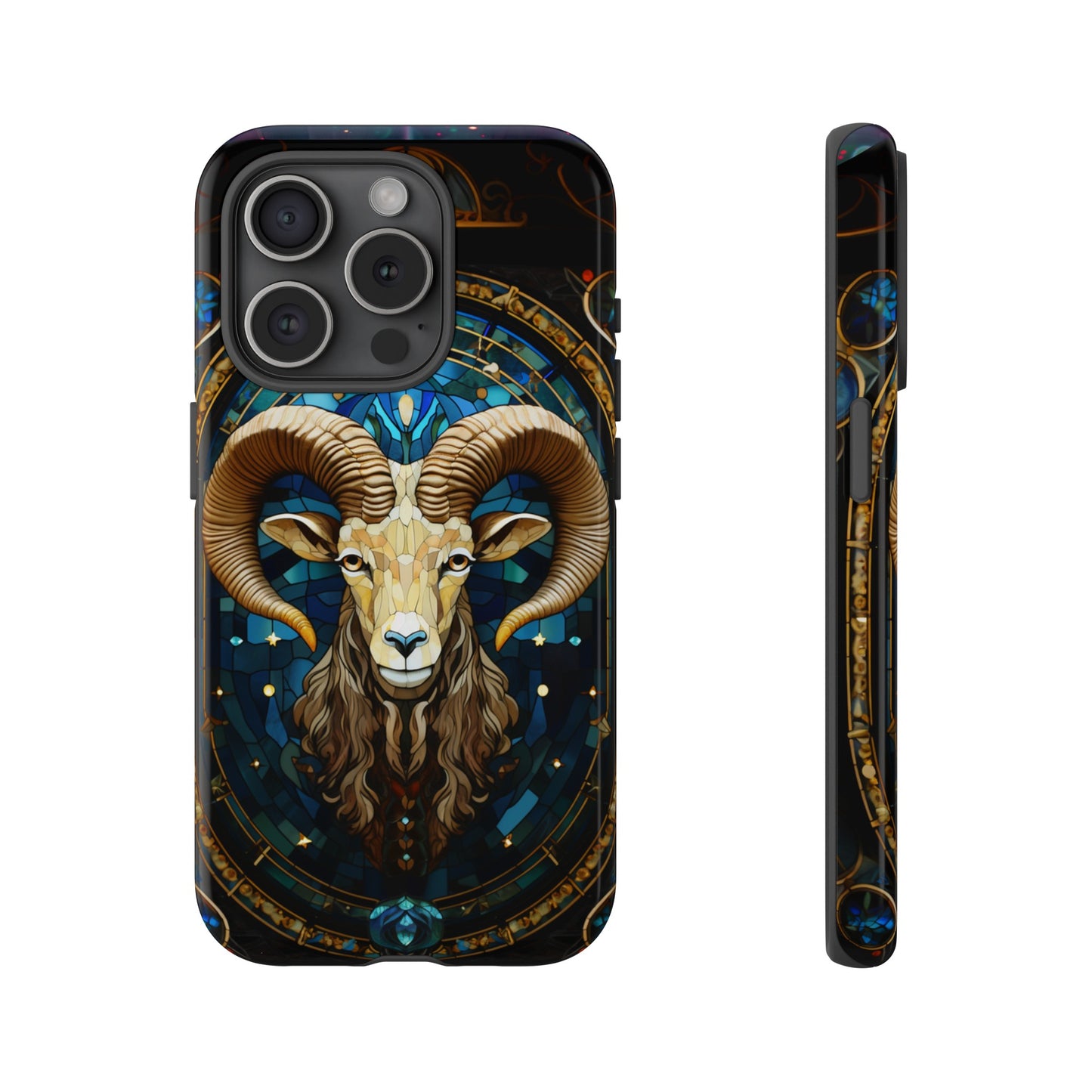 Aries Astrology Stained Glass Design Phone Case