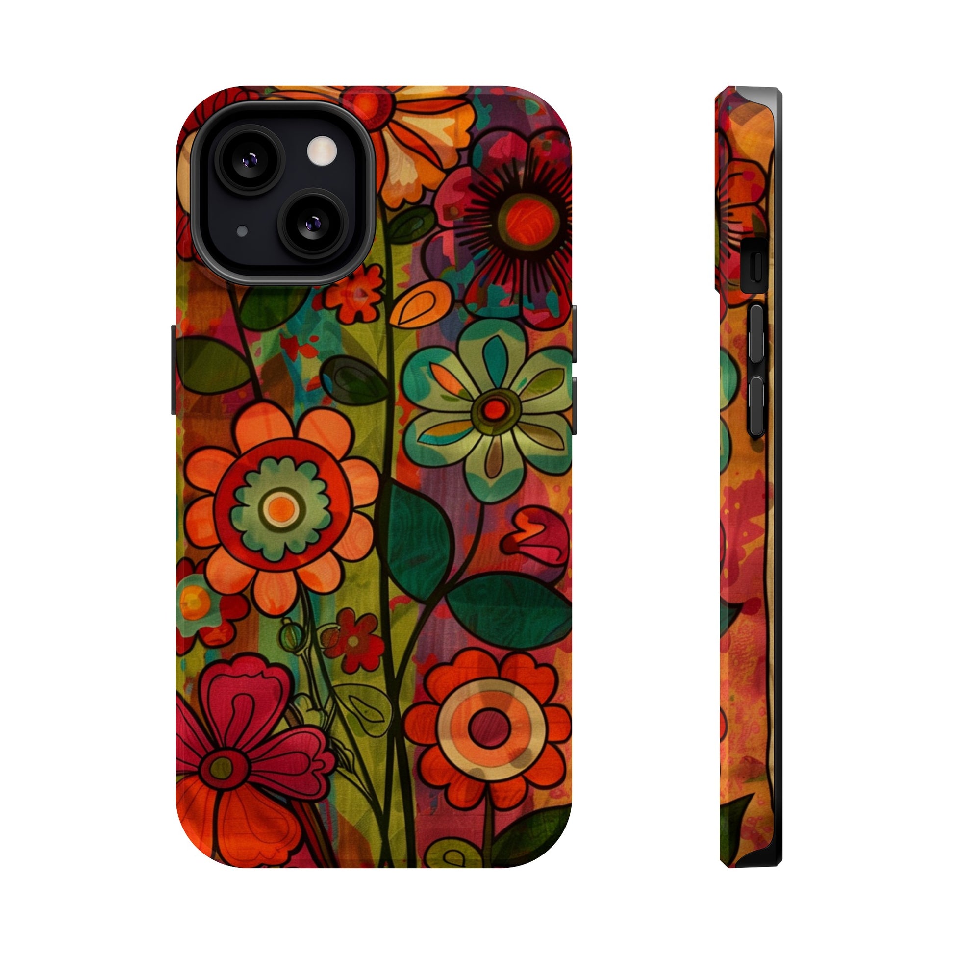 Summer floral art phone case for iPhone 12 case