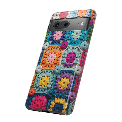 Vintage Crochet Blanket Look Phone Case