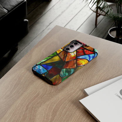 Color Explosion Abstract Stained Glass Phone Case