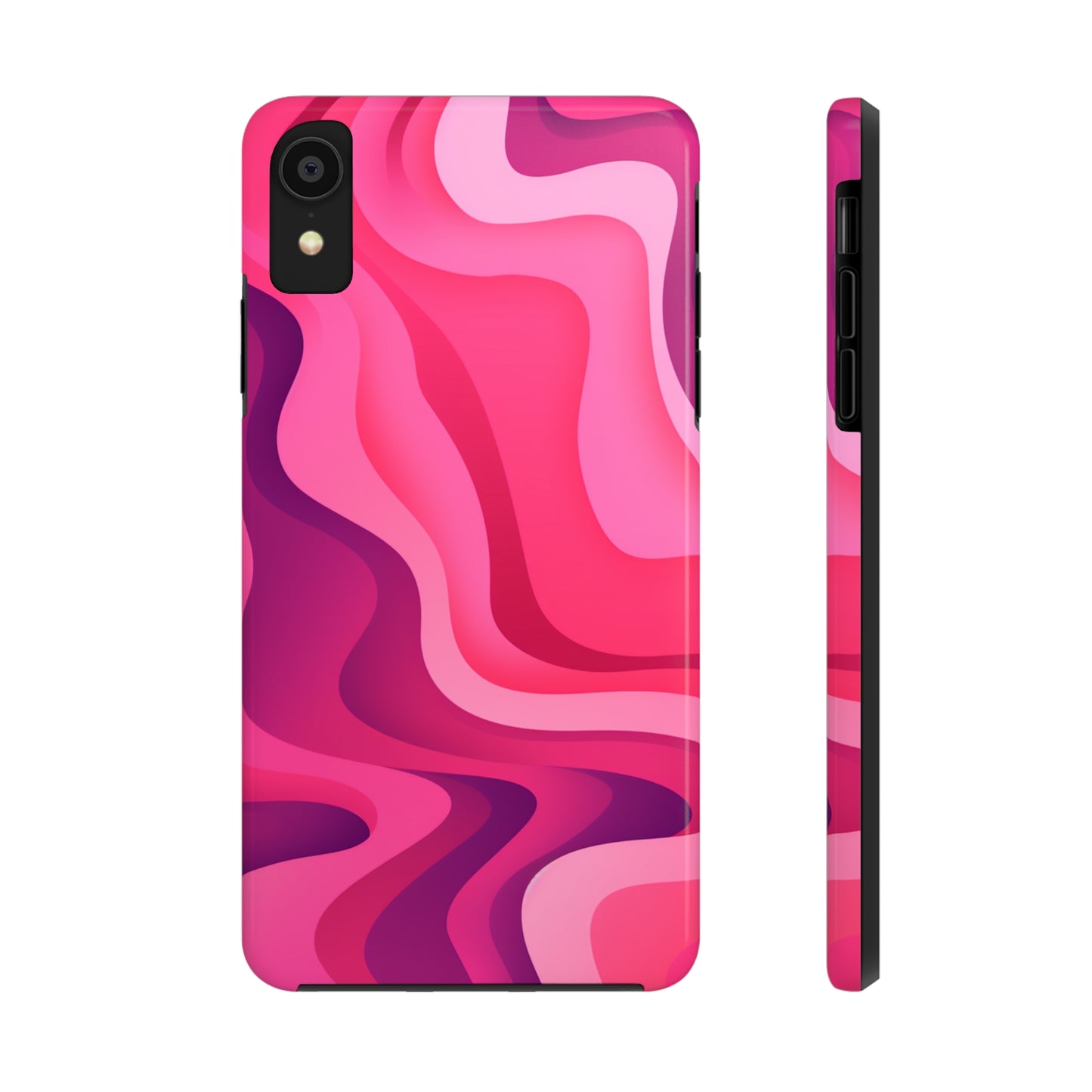 The Pink Wave iPhone Case Splash of Vibrance | Modern Art Meets Protection iPhone Tough Case