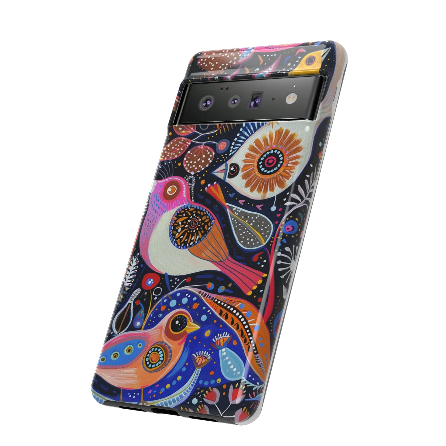 Mexican Style Bird Painting Phone Case