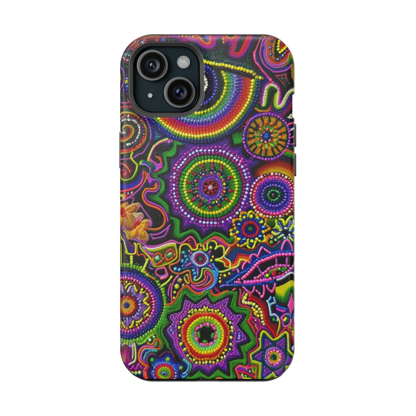 Psychedelic Peyote Button Beaded Style MagSafe Phone Cover