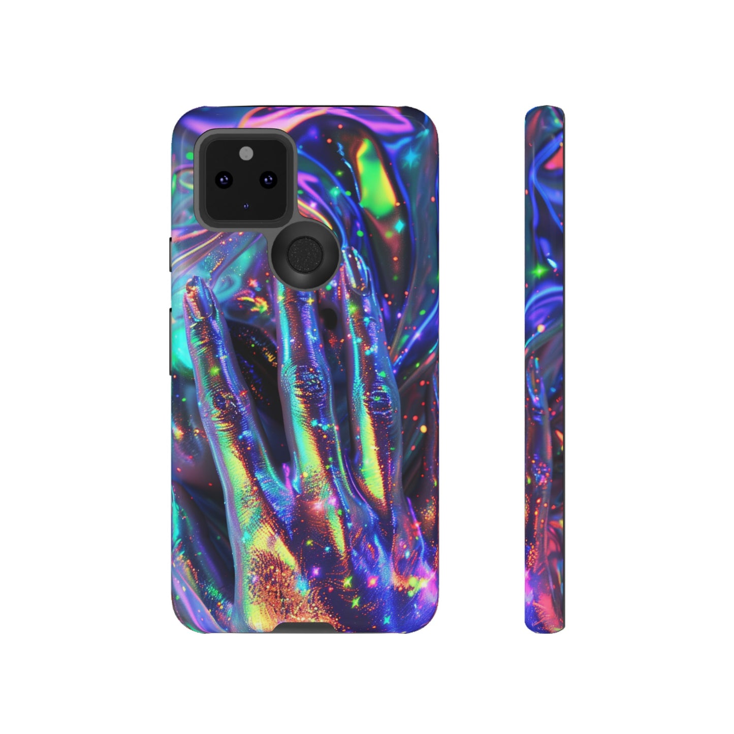 Marbled opalescent Holographic Print Phone Case