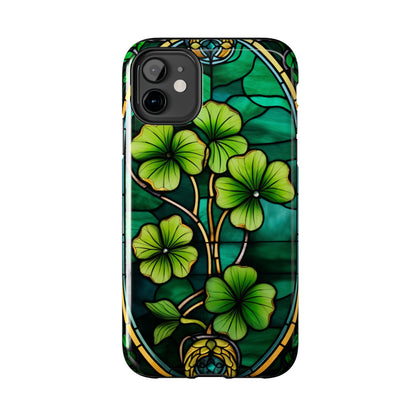 Lucky Charm: Four-Leaf Clover Phone Case | Symbol of Fortune for iPhone Models 11 through 14 Pro Max