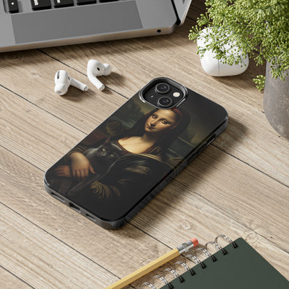 Mona Lisa with Cat iPhone Case | Art Phone Cases