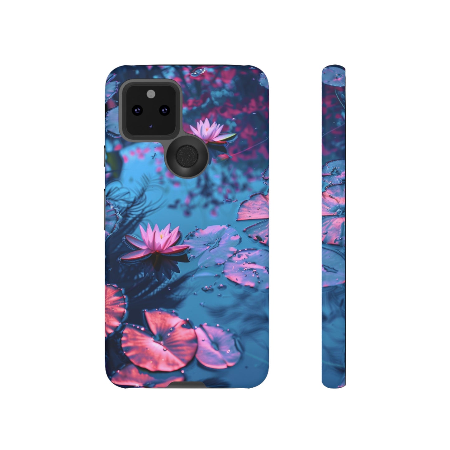 Magenta and Blue Color Zen Lily Pad Phone Case