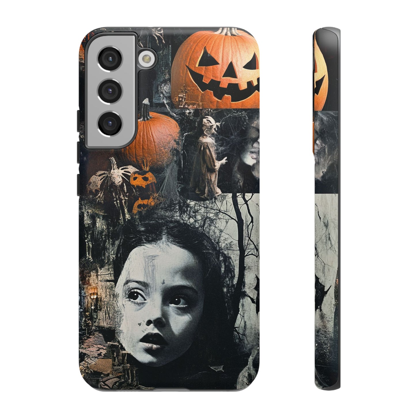 Vintage Halloween Collage Wednesday Goth Style Jackolantern Spooky Phone Cover