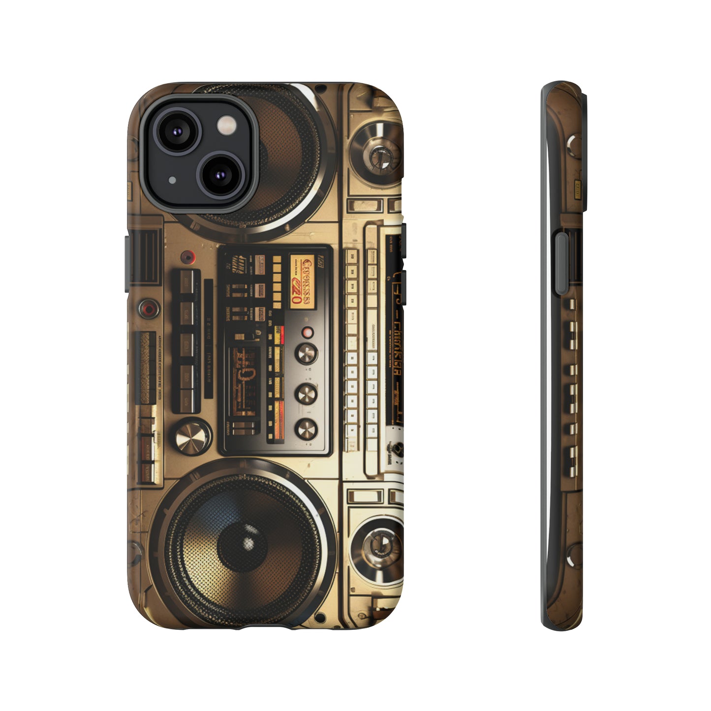 Urban Beats: Boombox Hip Hop Music Pixel Phone Case | Retro Rhythms for iPhone 15 Models