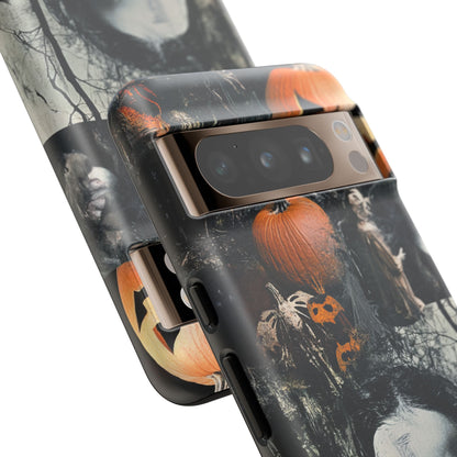 Vintage Halloween Collage Wednesday Goth Style Jackolantern Spooky Phone Cover