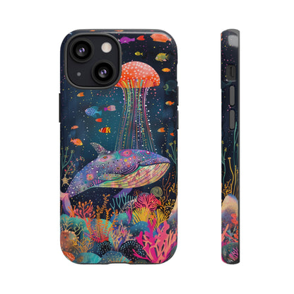 Whale Shark, Turtle, Jellyfish Phone Case