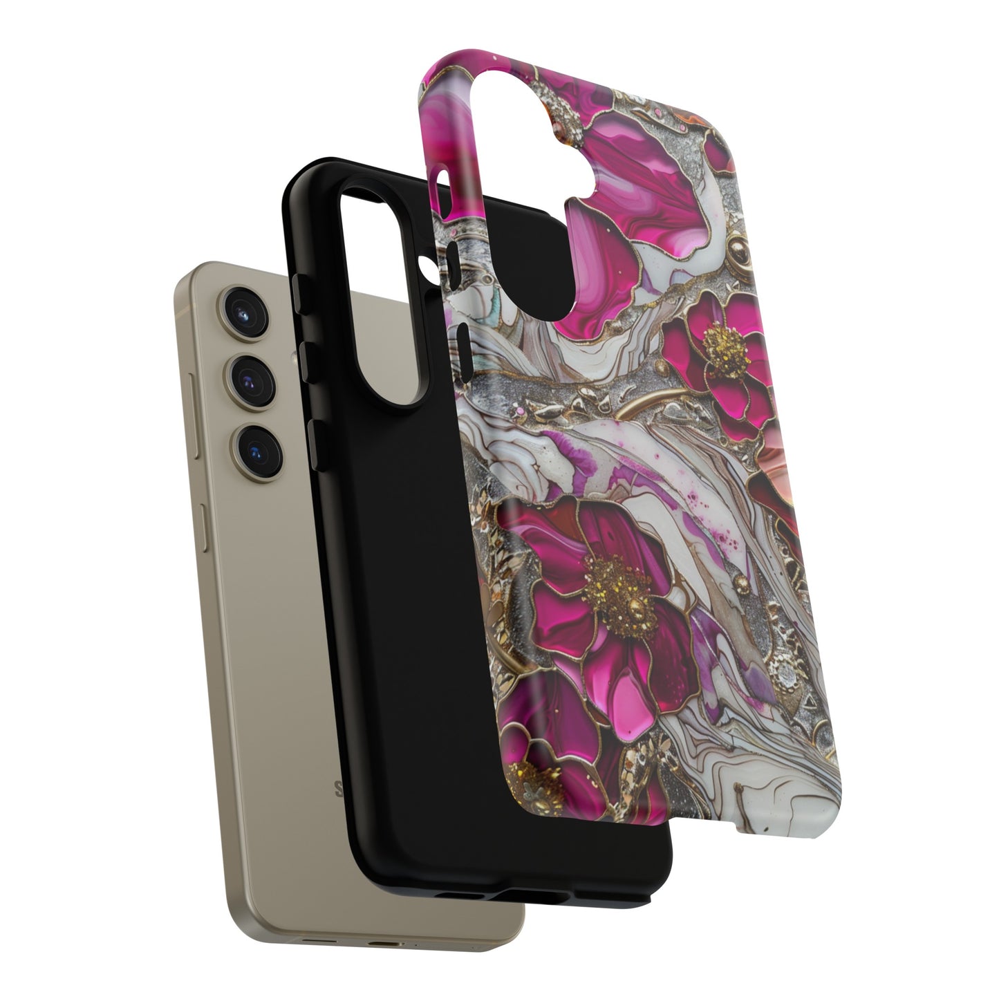 Stained Glass Magenta Floral Paisley Explosion Phone Case