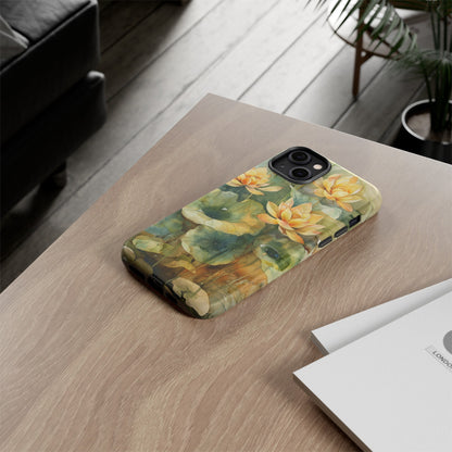 Zen Lotus Watercolor Painting iPhone 15 Case