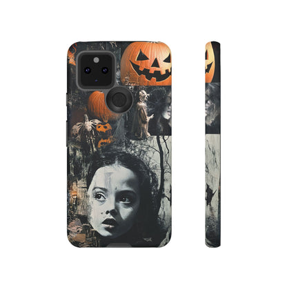 Vintage Halloween Collage Wednesday Goth Style Jackolantern Spooky Phone Cover