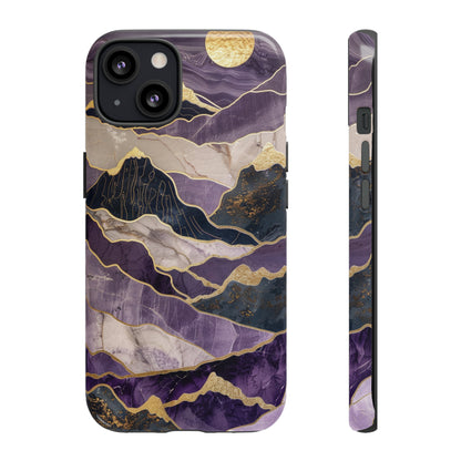 Abstract Purple Gold Mountain Phone Case