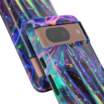 Marbled opalescent Holographic Print Phone Case