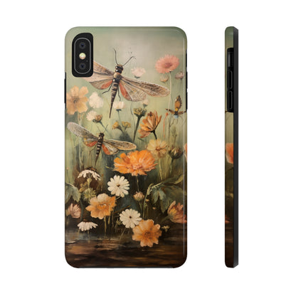 Dragonfly Floral Print iPhone Case | Nature-Inspired Elegance and Device Protection