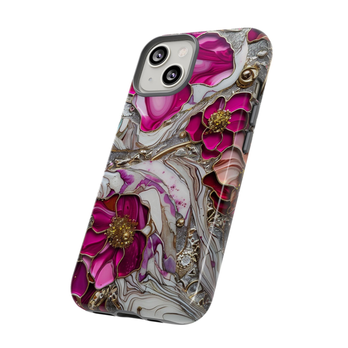 Stained Glass Magenta Floral Paisley Explosion Phone Case