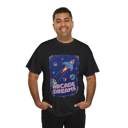 Asteroids arcade sci fi t shirt design