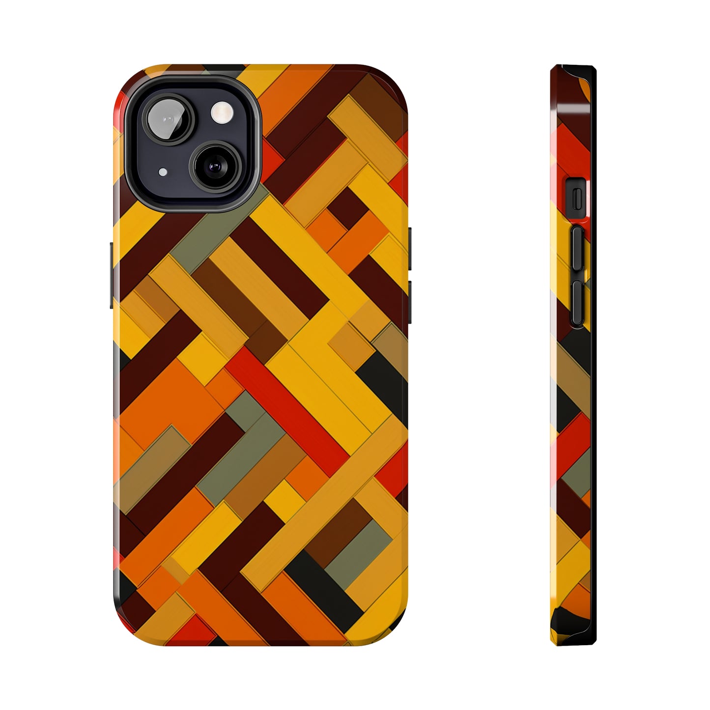 iPhone Tough Case: Intricate & Durable - The Weave Geometric Art Pattern