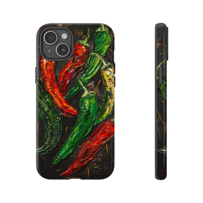 Green and Red Chili Peppers Phone Case