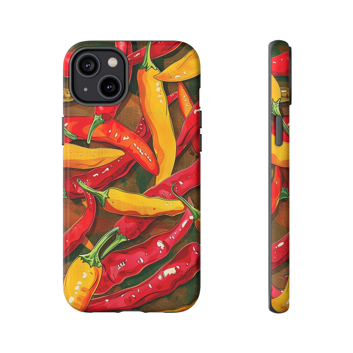 Yellow and Red Chili Peppers Phone Case