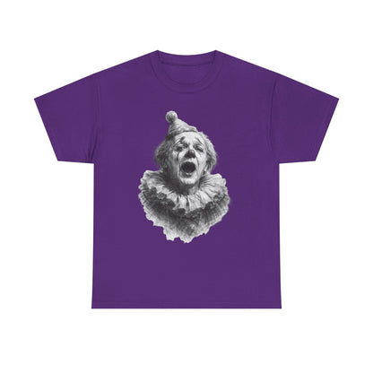 Retro opera clown shirt featuring dramatic theatrical art design