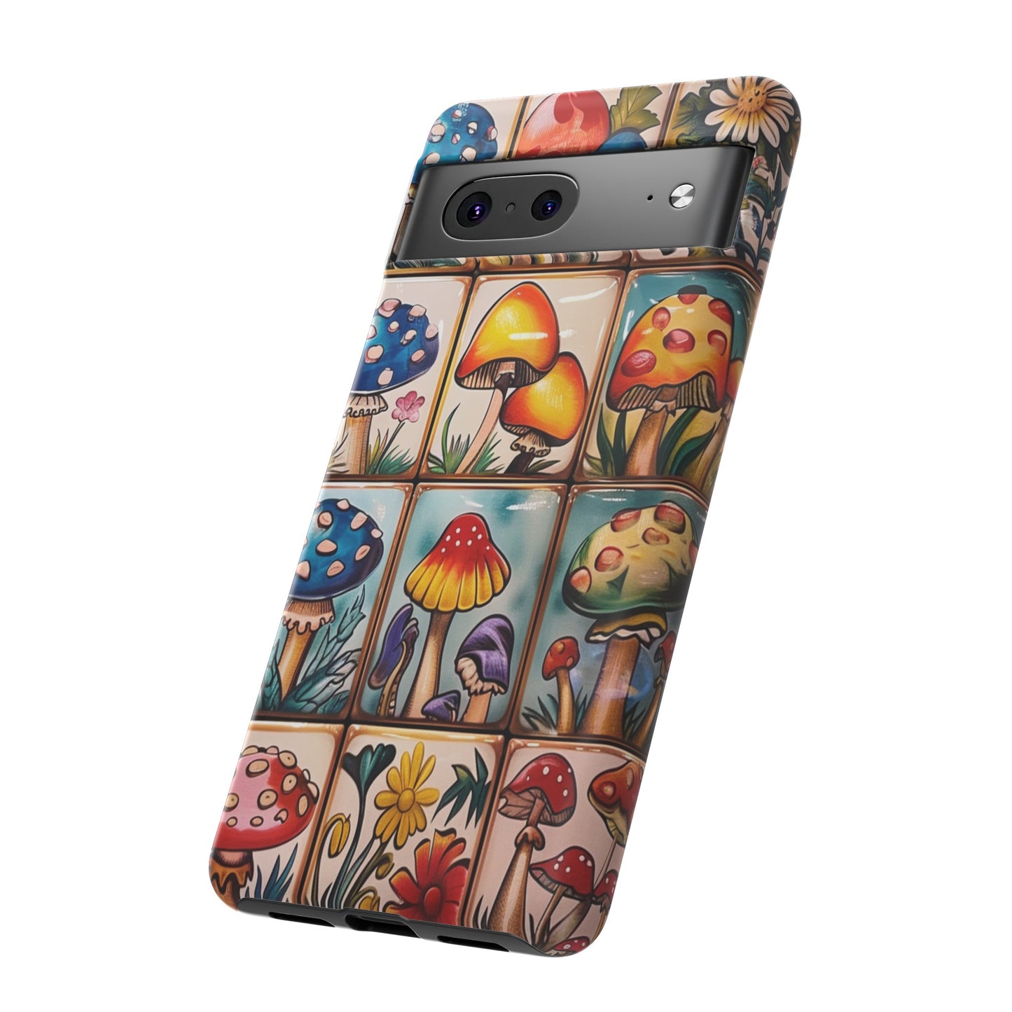 Trippy Magic Mushroom Tile  Abstract Art Phone Case