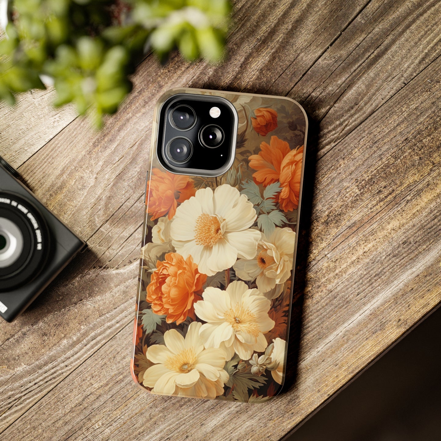 Vintage Floral Aesthetic Phone Tough Case Antique Print for iPhone 14 11 Pro 12 13 XR XS X 7+ 8 Boho Nature Flowers Cottage Core