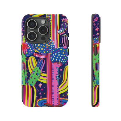 Retro 1960s Psychedelic Cactus Flowers Phone Case